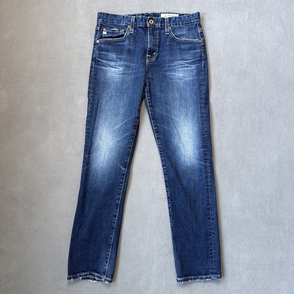 AG Adriano Goldschmied Jeans Womens 26 Blue Ex‎ Boyfriend Slim Slouchy Mid Rise